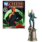 DC Superhero Lex Luthor Black King Chess Piece and Magazine